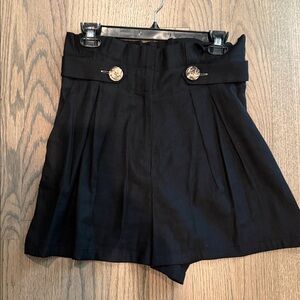 Veronica beard black summer linen shorts - high waisted - size 8